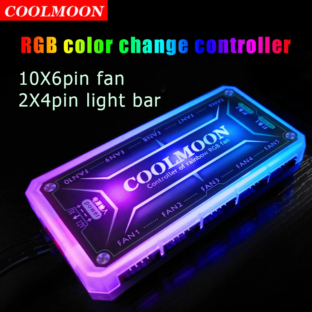 COOLMOON RGB Controller 12V 5A - Case Fan Controller ulasan dan harga