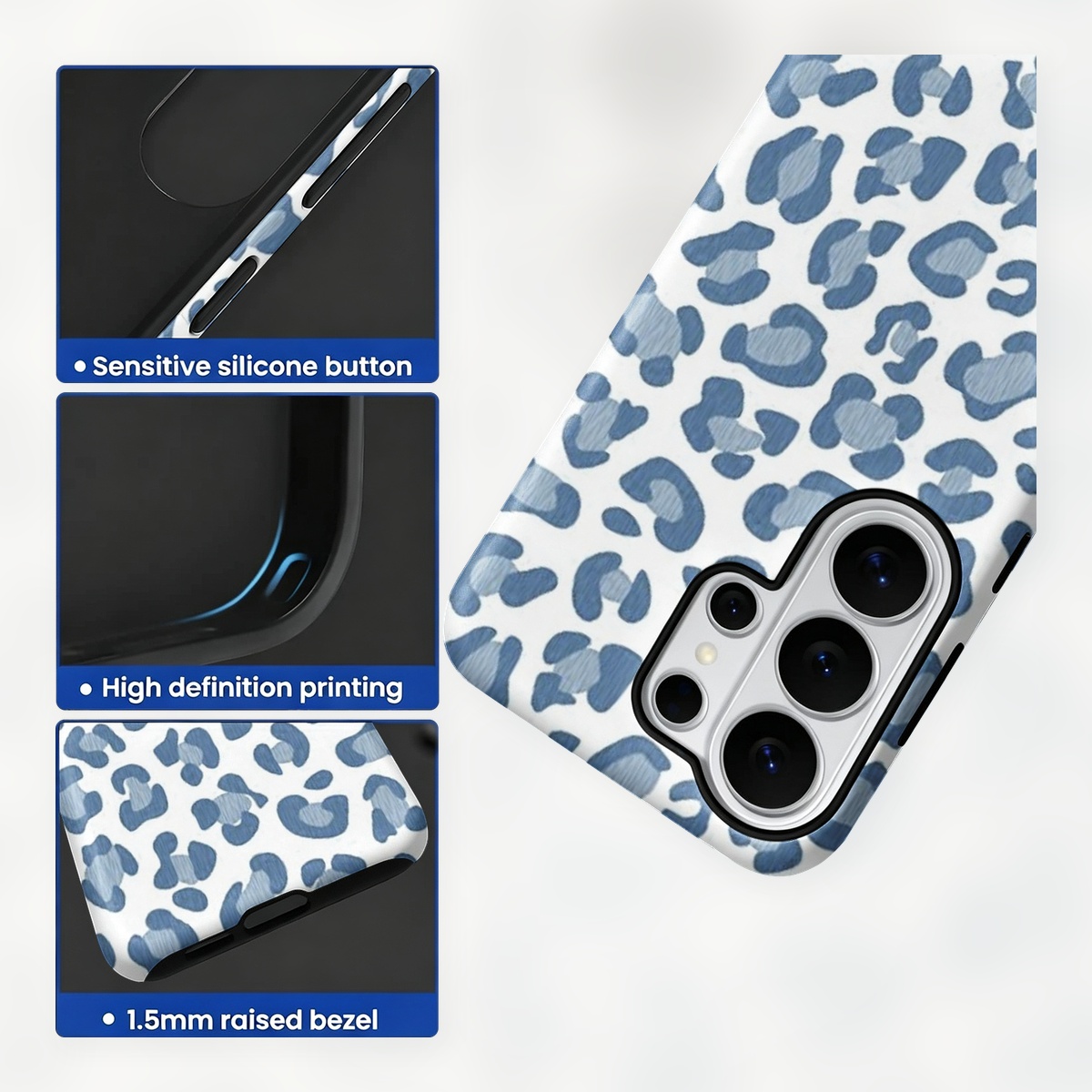 Blue Leopard Print 2-in-1 Dual - Computer Case ulasan dan harga