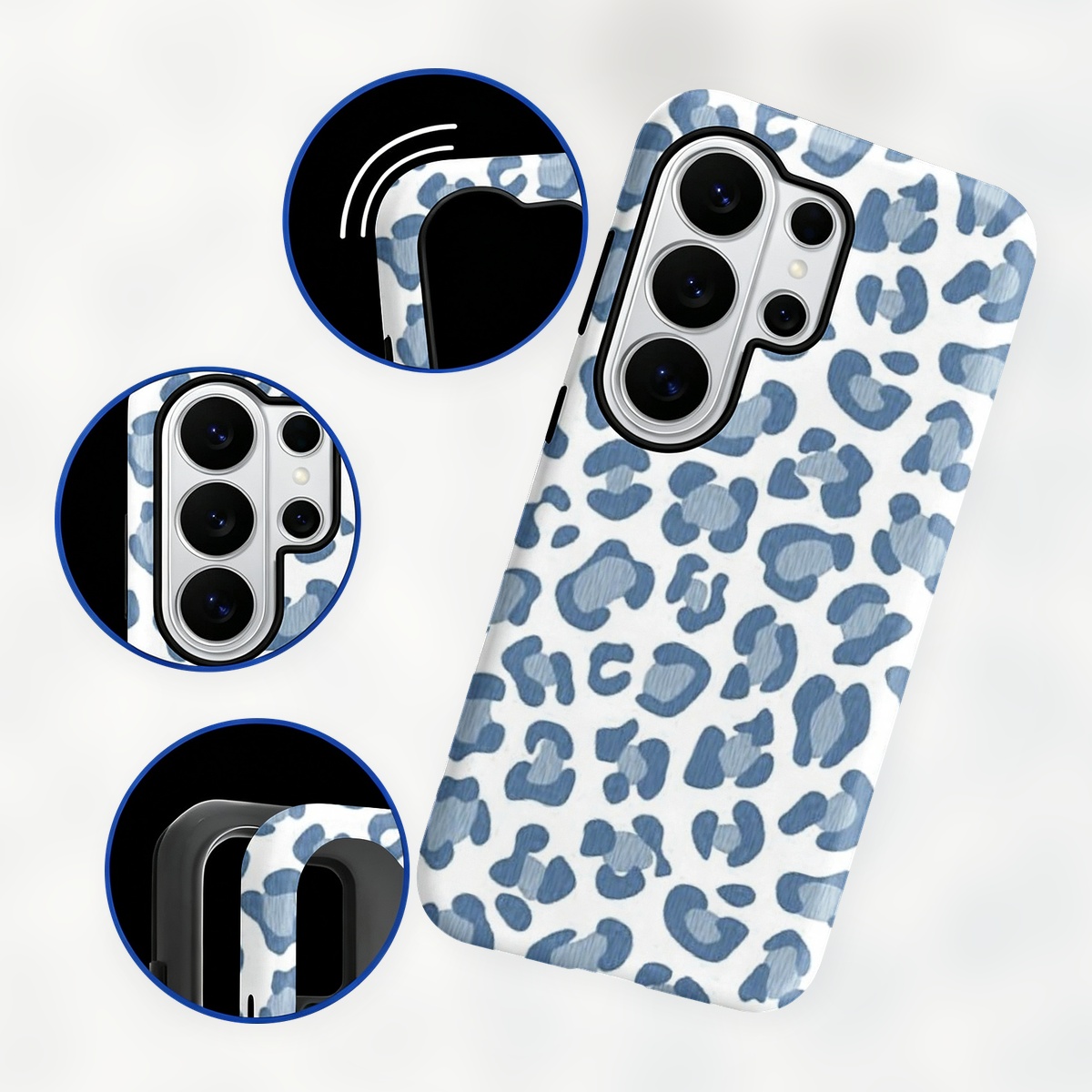 Blue Leopard Print 2-in-1 Dual - Computer Case ulasan dan harga