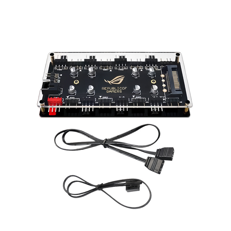 8 Port ARGB PWM Fan Hub, 5V 3P - Case Fan Controller ulasan dan harga