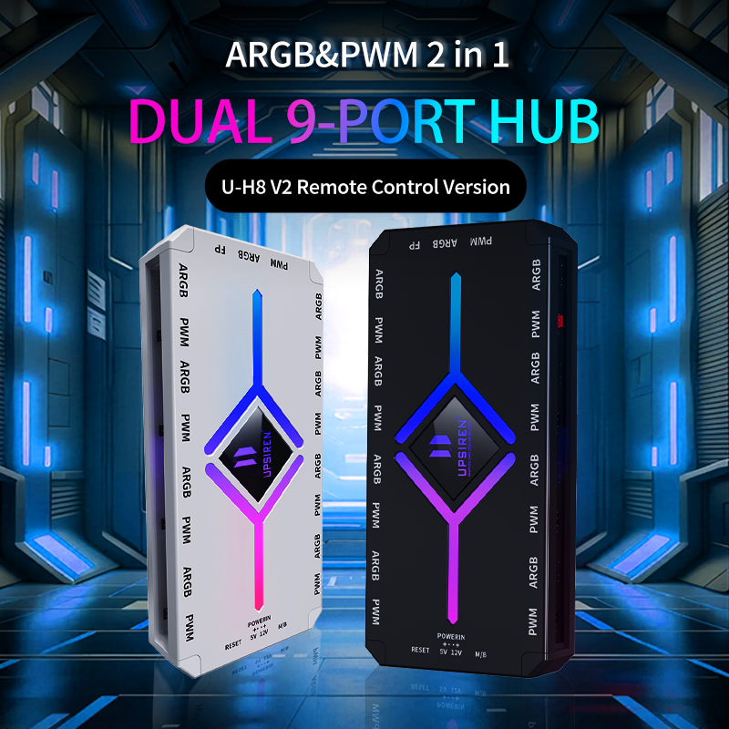 UPSIREN U-H8 5V 3PIN ARGB＆4PIN - Case Fan Controller ulasan dan harga